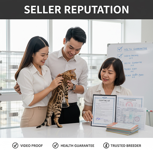 Uy tín người bán ảnh hưởng trực tiếp đến giá và chất lượng mèo Bengal – trại uy tín cung cấp video thật, bảo hành và giấy tờ rõ ràng