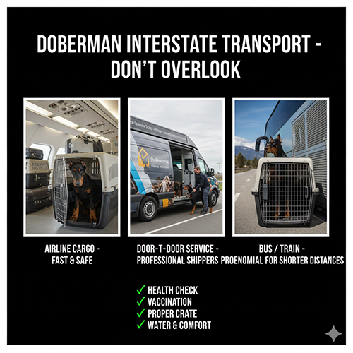 Vận chuyển chó Doberman liên tỉnh và những lưu ý quan trọng