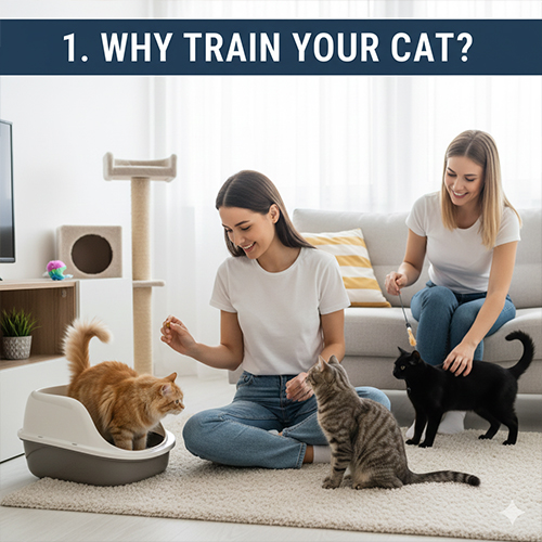 Huấn luyện mèo giúp hình thành thói quen sống sạch sẽ, an toàn và gắn bó hơn với người nuôi