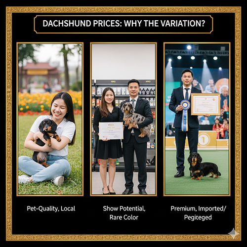 Vì sao giá chó xúc xích mỗi nơi mỗi kiểu