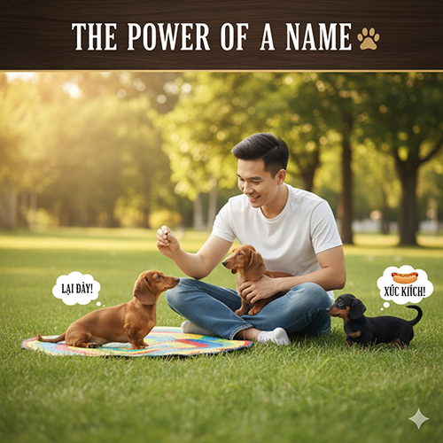 Vì sao nên suy nghĩ kỹ khi đặt tên cho chó Lạp xưởng trong huấn luyện và gắn kết