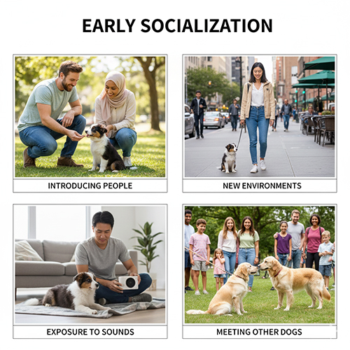 Xã hội hóa sớm cho chó Border Collie để tự tin và thích nghi môi trường