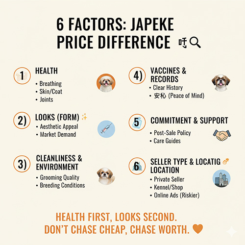 Sáu yếu tố quyết định sự chênh lệch giá chó Bắc Kinh lai Nhật