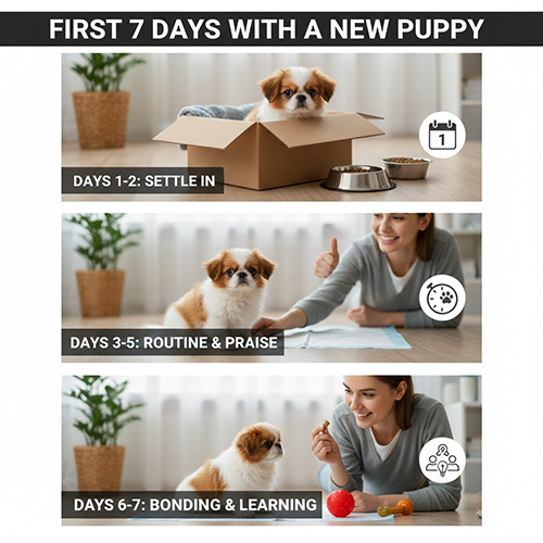 7 ngày đầu chăm sóc chó Nhật con mới về nhà để tránh stress và tiêu chảy