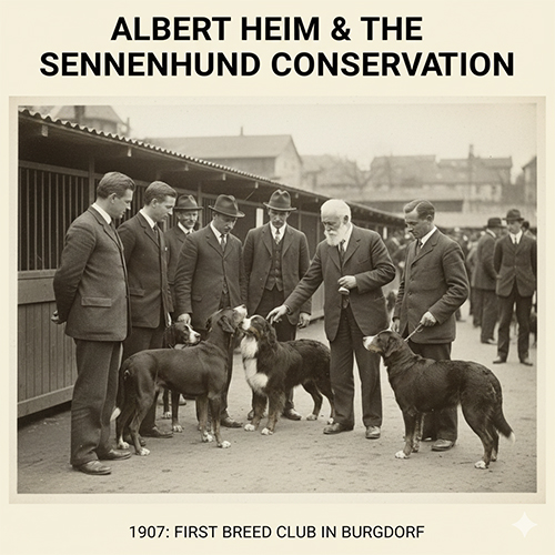 Albert Heim và phong trào bảo tồn giống chó Núi Bernese tam sắc