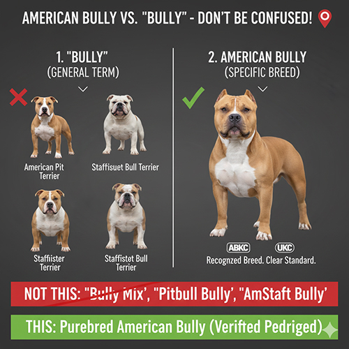 Phân biệt American Bully với thuật ngữ “Bully” chung chung