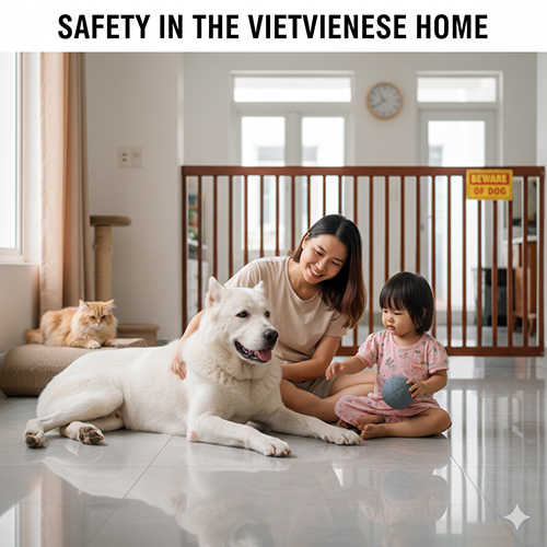 An toàn khi nuôi chó Alabai trong gia đình Việt Nam có trẻ em và thú cưng