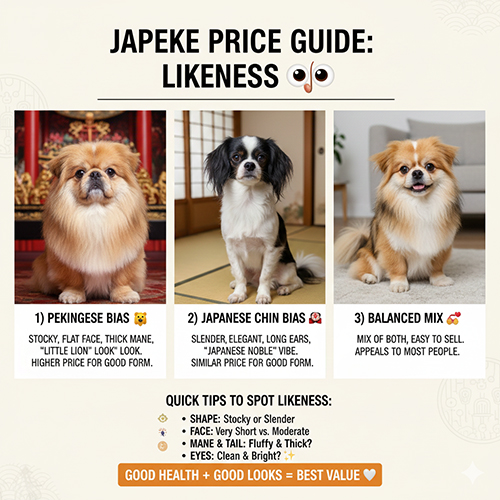 Bảng giá chó Bắc Kinh lai Nhật theo độ giống thiên Bắc Kinh, thiên Chin và cân bằng