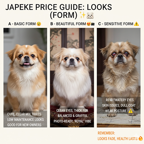 Bảng giá chó Bắc Kinh lai Nhật theo form cơ bản, form đẹp và form nhạy cảm