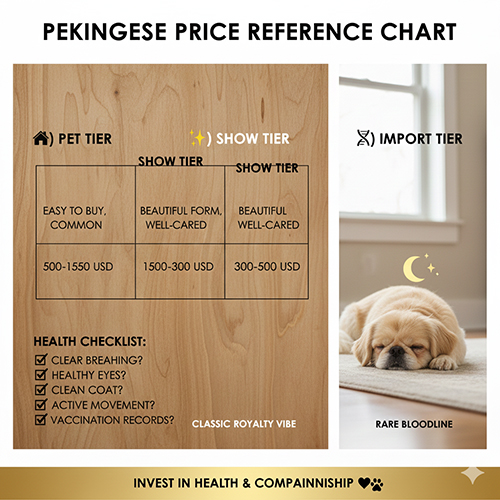 Bảng giá chó Bắc Kinh tham chiếu theo phân khúc pet đẹp form và nhập