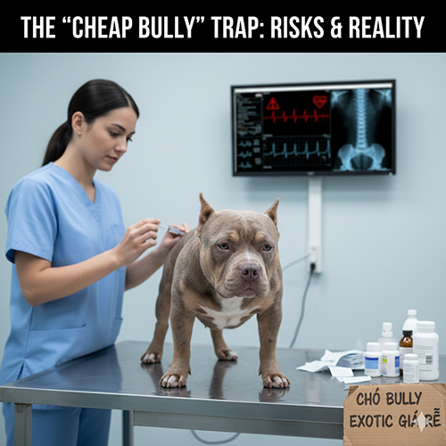Cảnh báo rủi ro khi mua chó Bully Exotic giá rẻ tại Việt Nam