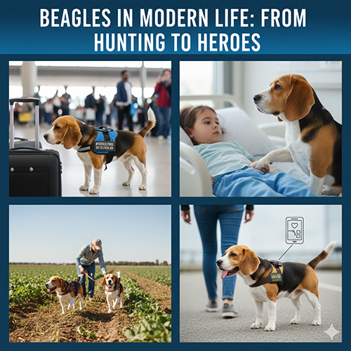 Beagle trong đời sống hiện đại – từ chó săn thỏ đến chó nghiệp vụ và trị liệu