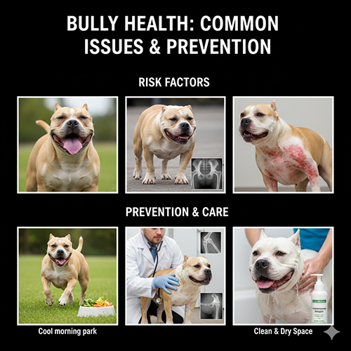 Các bệnh thường gặp ở chó Bully và cách theo dõi, phòng ngừa sức khỏe hằng ngày