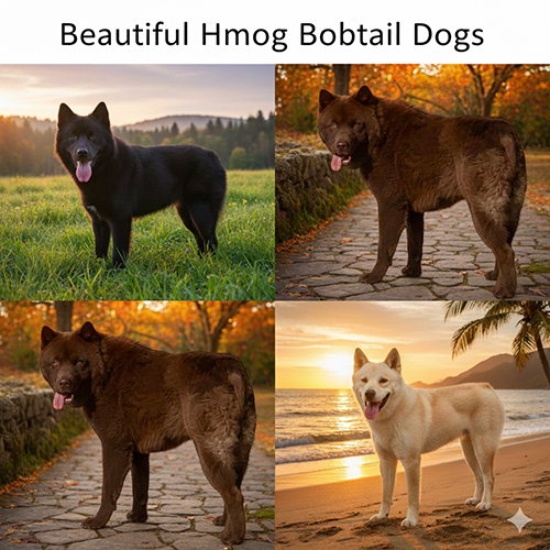 Bộ hình ảnh chó Mông Cộc đẹp với nhiều màu lông và bối cảnh tự nhiên