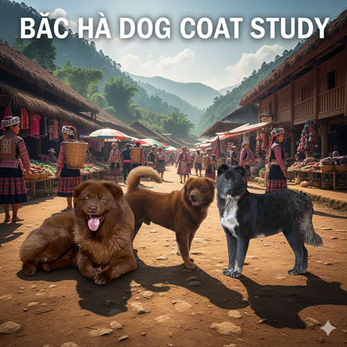 Bộ lông xù hai lớp và các màu lông đặc trưng của chó Bắc Hà bản địa
