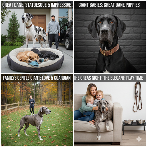 Bộ sưu tập ảnh chó Great Dane theo nhiều chủ đề từ chó con đến gia đình