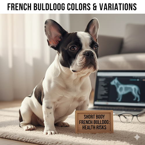 Bull Phap mau bo sua va bien the: cho French Bulldog den trang canh bang “short body health risks”