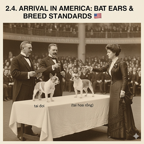 Bull Pháp đến Mỹ và sự hình thành tiêu chuẩn tai dơi