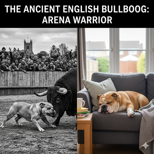 Bulldog Anh cổ chiến binh đấu bò và Bulldog hiện đại hiền hòa trong gia đình