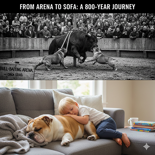 Bulldog Anh hành trình 800 năm từ đấu bò bull baiting đến thú cưng hiền hòa trong gia đình