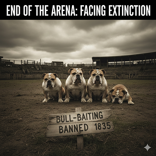 Bulldog Anh đối mặt nguy cơ tuyệt chủng sau khi Anh cấm bull baiting năm 1835