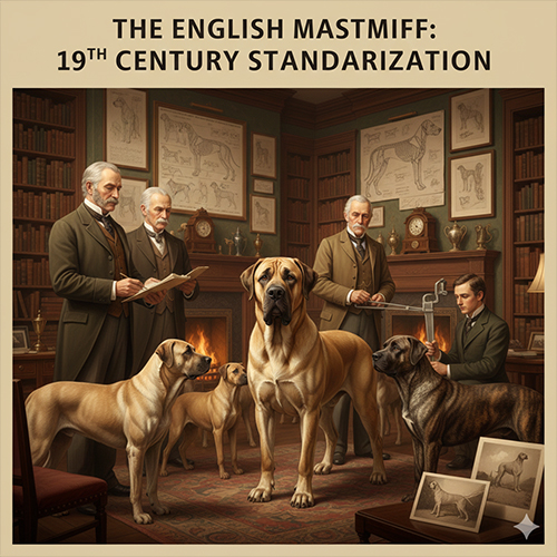 Các nhà nhân giống thế kỷ 19 chuẩn hóa chó English Mastiff với vóc dáng to lớn và tính khí điềm đạm