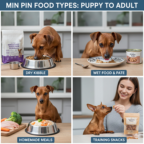 Các loại thức ăn phù hợp cho chó Phốc hươu từ hạt khô, pate, đồ nấu tại nhà đến snack thưởng.