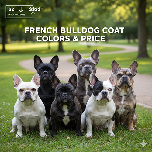 Các màu lông chó Bull Pháp: bò sữa, vện, blue, merle, trắng, đen và bảng giá chi tiết 🎨🐶