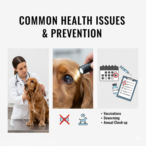 Các vấn đề sức khỏe thường gặp ở chó Cocker Spaniel và cách phòng ngừa