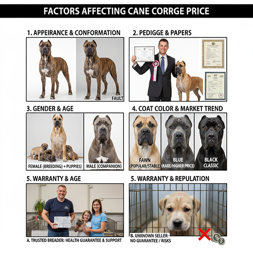 Các yếu tố ảnh hưởng đến giá chó Ngao Ý Cane Corso tại Việt Nam