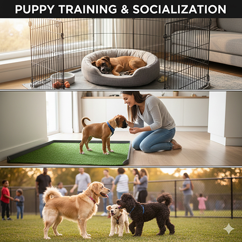 Cách nuôi chó Boxer con từ 2 đến 6 tháng tuổi đúng cách