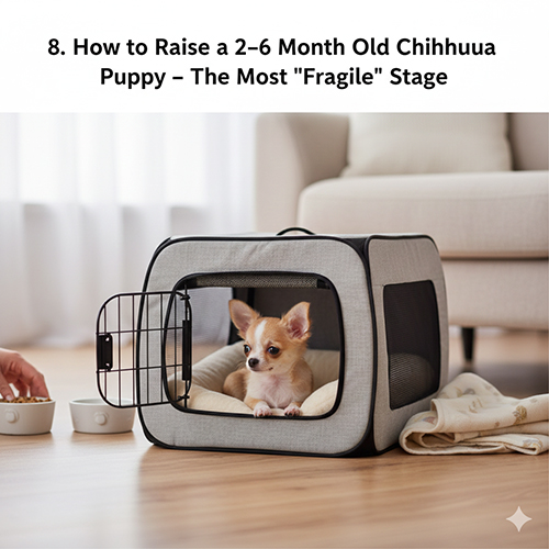 Cách nuôi chó Chihuahua con 2 đến 6 tháng tuổi an toàn