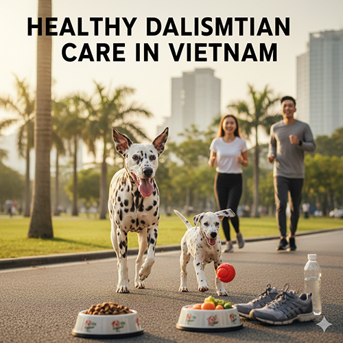 Cách nuôi chó Đốm Dalmatian khỏe mạnh ở Việt Nam với chế độ ăn và vận động phù hợp