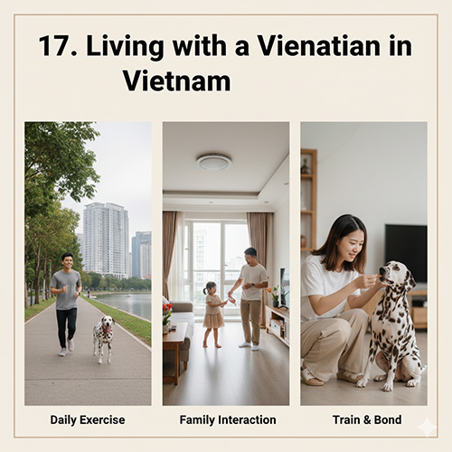 Cách nuôi chó Đốm Dalmatian trong nhà tại Việt Nam với vận động và sinh hoạt gia đình