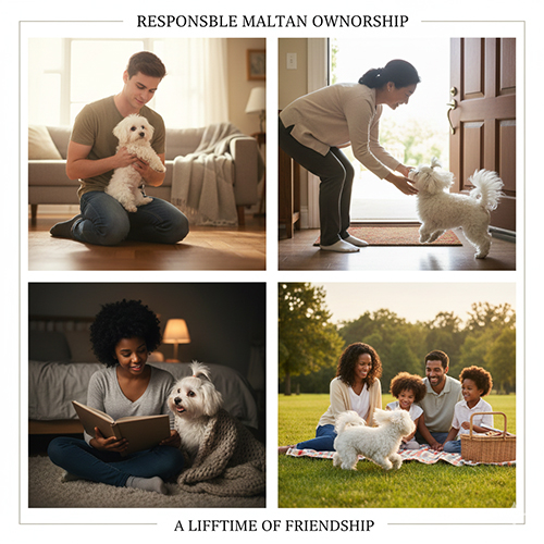 Nuôi chó Maltese có trách nhiệm với sự quan tâm đều đặn và gắn bó lâu dài