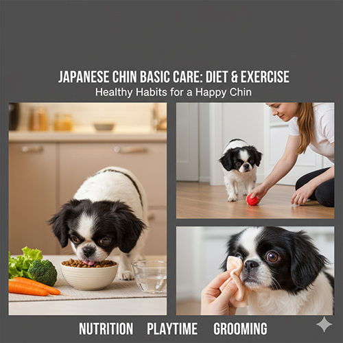 Cách nuôi chó Nhật Japanese Chin với chế độ ăn uống, vận động và chăm sóc cơ bản