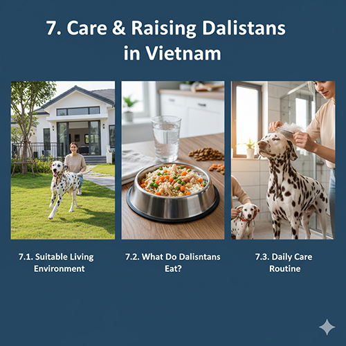 Cách nuôi và chăm sóc chó Đốm Dalmatian trong môi trường Việt Nam