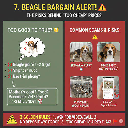 Cảnh báo rủi ro khi mua chó Beagle giá rẻ và các hình thức lừa đảo phổ biến