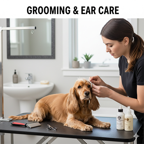 Chăm sóc lông và vệ sinh tai cho chó Cocker Spaniel tai dài đúng cách