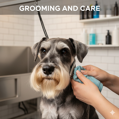 Chăm sóc lông và râu cho chó ông già Schnauzer đúng cách