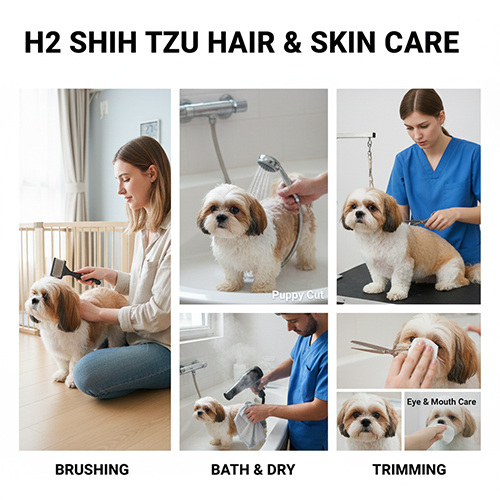 Chăm sóc lông và da cho chó Shih Tzu đúng cách tại nhà