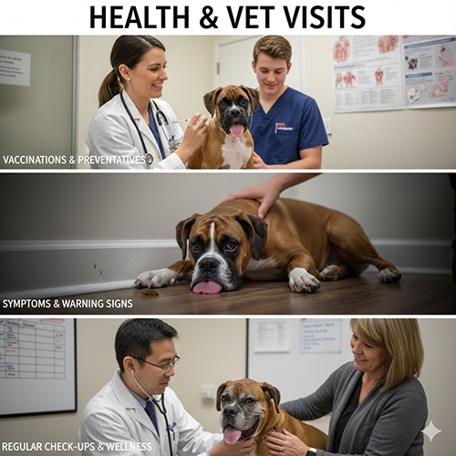 Khi nào nên đưa chó Boxer đi thú y và dấu hiệu cảnh báo