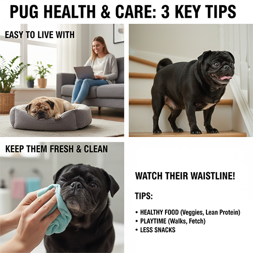 Hướng dẫn chăm sóc sức khỏe chó Pug mặt xệ khi nuôi trong căn hộ nhỏ