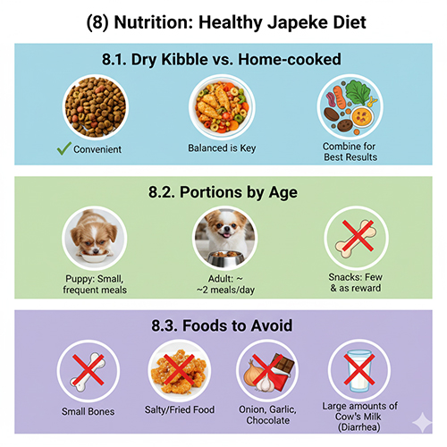 Chế độ ăn phù hợp cho chó Bắc Kinh lai Nhật giúp khỏe mạnh, đẹp lông và ít hôi miệng