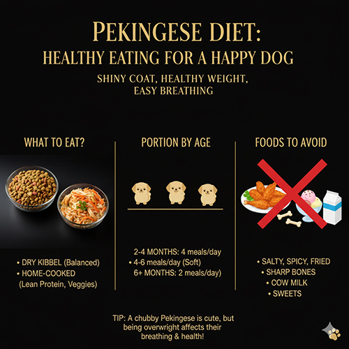 chế độ ăn cho chó Bắc Kinh Pekingese giúp đẹp lông khỏe mạnh và dễ thở