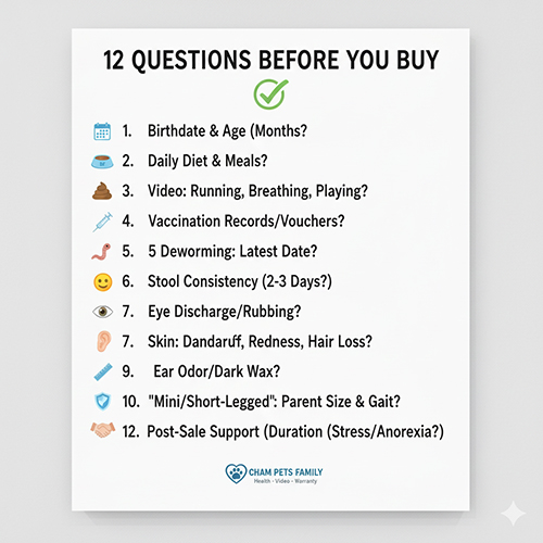 Checklist 12 câu hỏi trước khi mua chó Nhật để chốt đúng giá