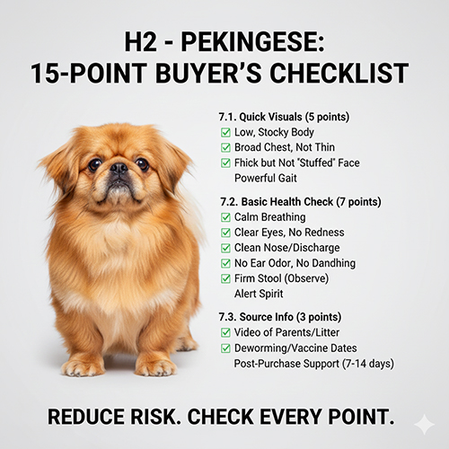 Checklist 15 điểm giúp nhận biết chó Bắc Kinh thuần chủng khi đi xem