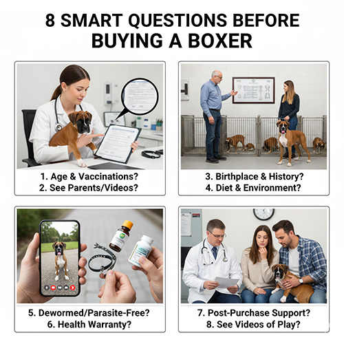 Checklist các câu hỏi cần hỏi trước khi mua chó Boxer để giảm rủi ro về sức khỏe và nguồn gốc