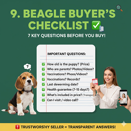 Checklist 7 câu hỏi quan trọng cần hỏi trước khi mua chó Beagle