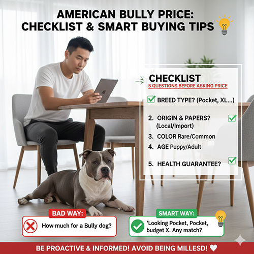Checklist 5 câu hỏi trước khi hỏi giá chó Bully